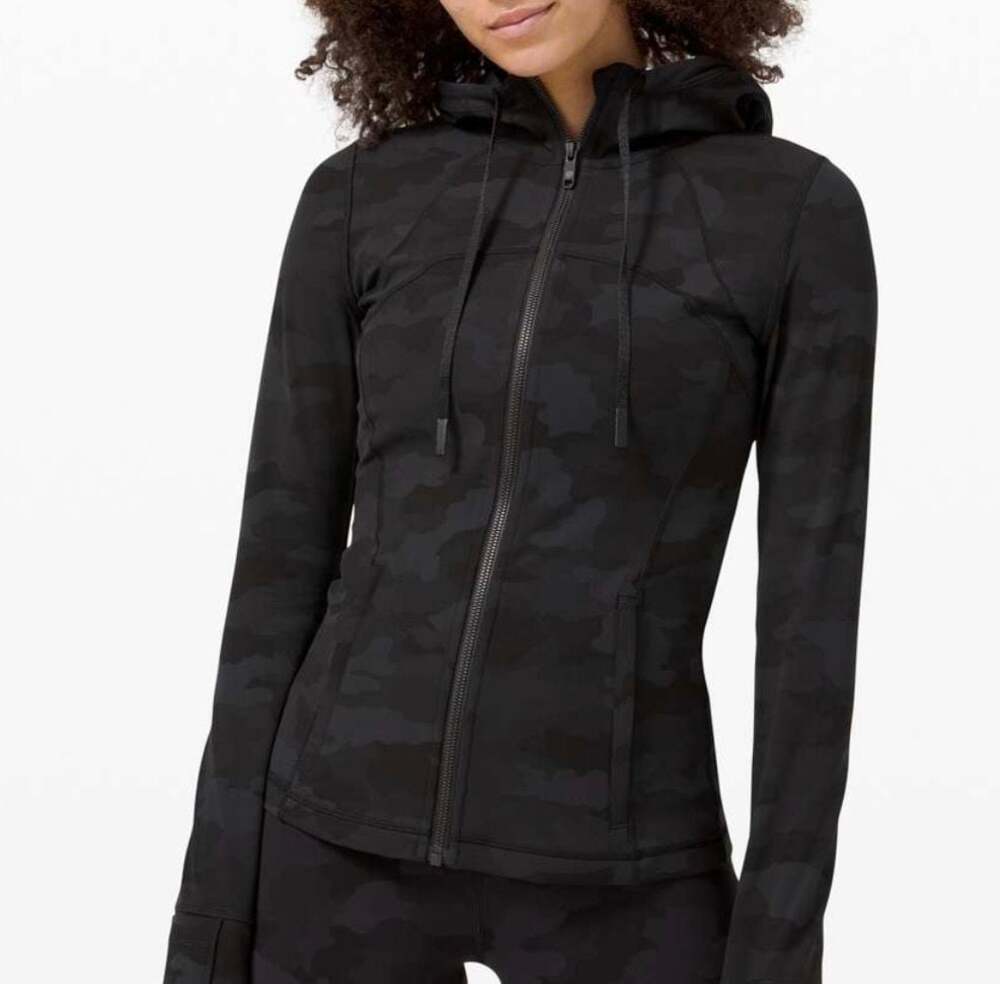 Lululemon Hooded Define Jacket Incognito Camo Multi Grey